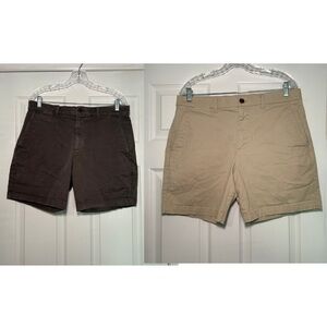 BUNDLE GAP Brown Tan Flat Front Shorts Men’s 34 Preppy Golf Summer Resort Casual